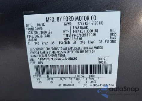 2019 Ford Explorer Xlt from USA, damaged, VIN 1FM5K7D83KGA15820